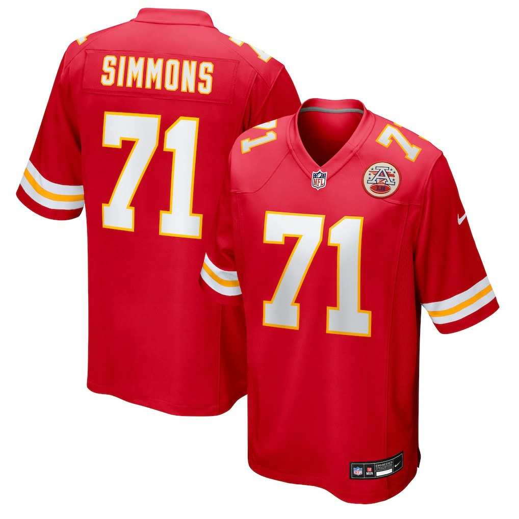 Josh Simmons Kansas City Chiefs Team Game Jersey - Red sale