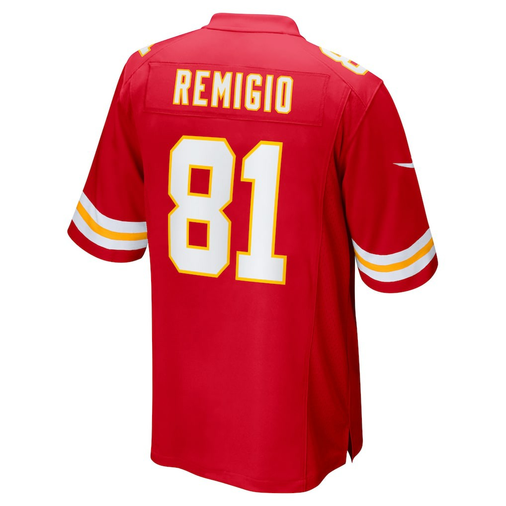 Nikko Remigio Kansas City Chiefs Team Game Jersey - Red cheap