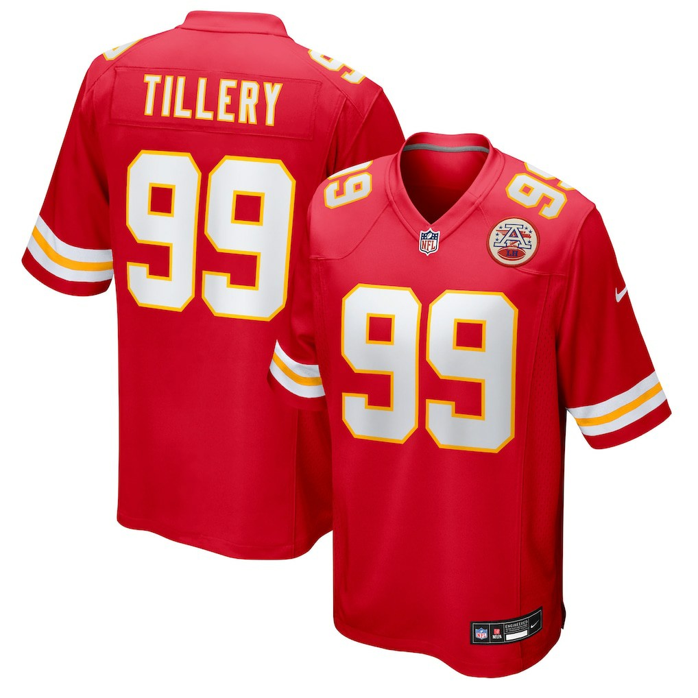 Jerry Tillery Kansas City Chiefs Team Game Jersey - Red cheap