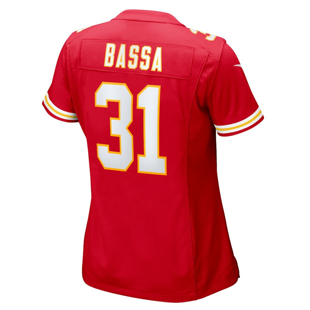 Jeffrey Bassa Kansas City Chiefs Women's Team Game Jersey - Red for sale