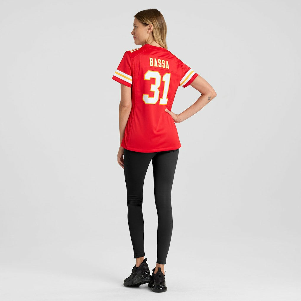Jeffrey Bassa Kansas City Chiefs Women's Team Game Jersey - Red for sale