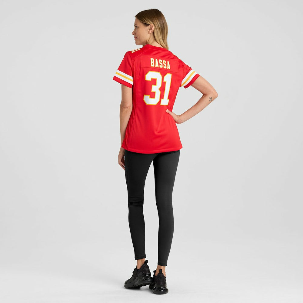 Jeffrey Bassa Kansas City Chiefs Women's Team Game Jersey - Red for sale