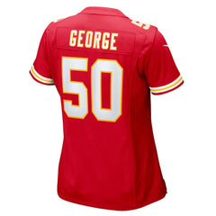Brandon George Kansas City Chiefs Women's Team Game Jersey - Red sale