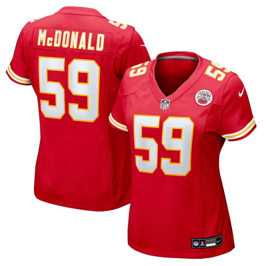 Cooper McDonald Kansas City Chiefs Women's Team Game Jersey - Red sale