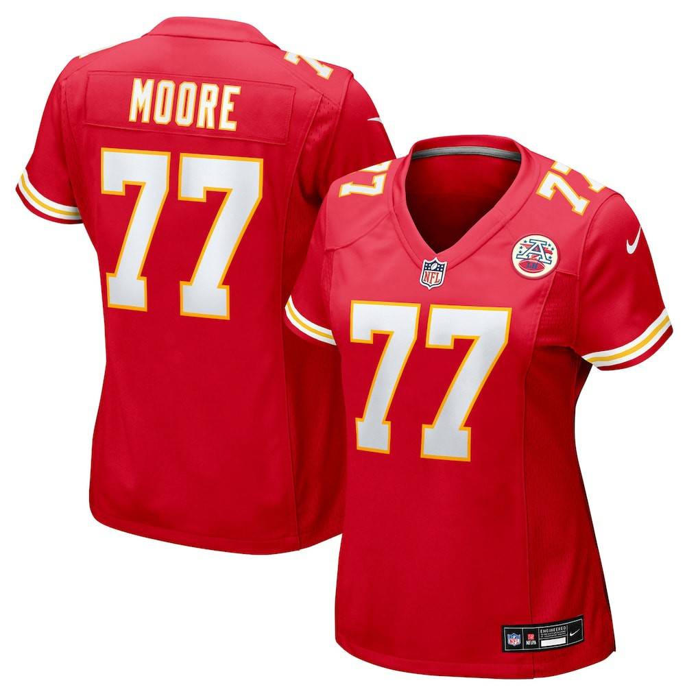 Jaylon Moore Kansas City Chiefs Women's Team Game Jersey - Red discount