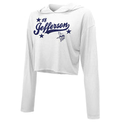Justin Jefferson Minnesota Vikings Majestic Threads Women's Glitter Wordmark Hoodie - White cheap