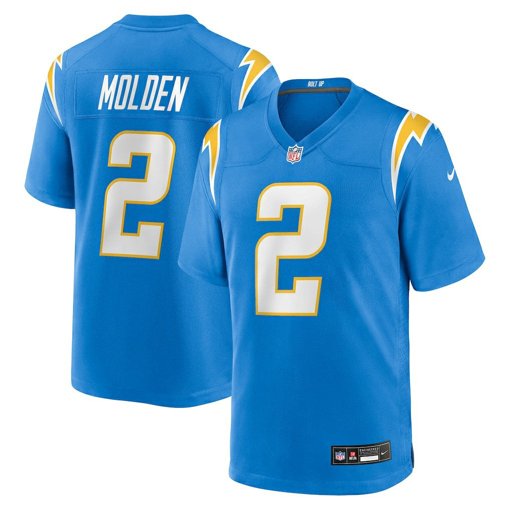 Elijah Molden Los Angeles Chargers Team Game Jersey - Powder Blue cheap