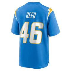 Nikko Reed Los Angeles Chargers Team Game Jersey - Powder Blue on sale