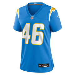 Nikko Reed Los Angeles Chargers Women's Team Game Jersey - Powder Blue sale