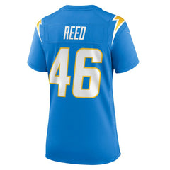 Nikko Reed Los Angeles Chargers Women's Team Game Jersey - Powder Blue sale