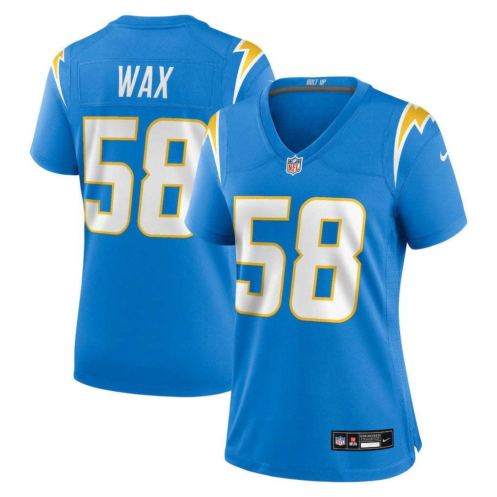 Marlowe Wax Los Angeles Chargers Women's Team Game Jersey - Powder Blue for sale
