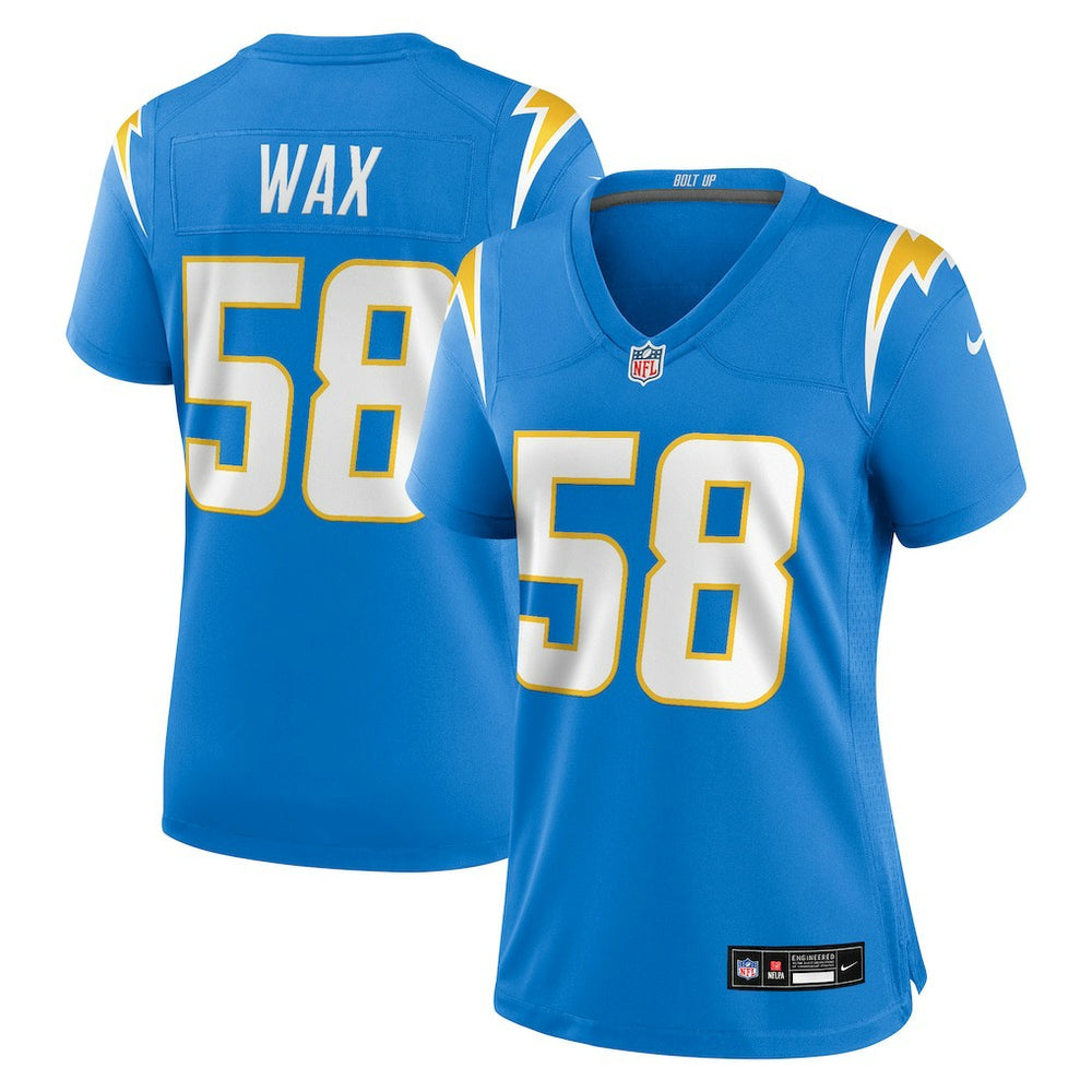 Marlowe Wax Los Angeles Chargers Women's Team Game Jersey - Powder Blue for sale