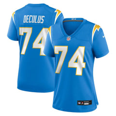Austin Deculus Los Angeles Chargers Women's Team Game Jersey - Powder Blue sale