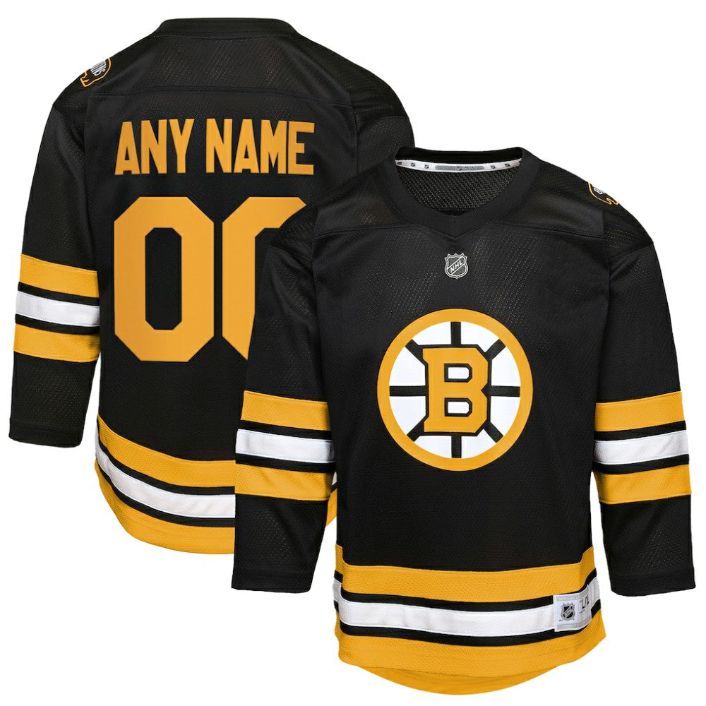 Boston Bruins Youth Home Custom Replica Jersey - Black Jerseys