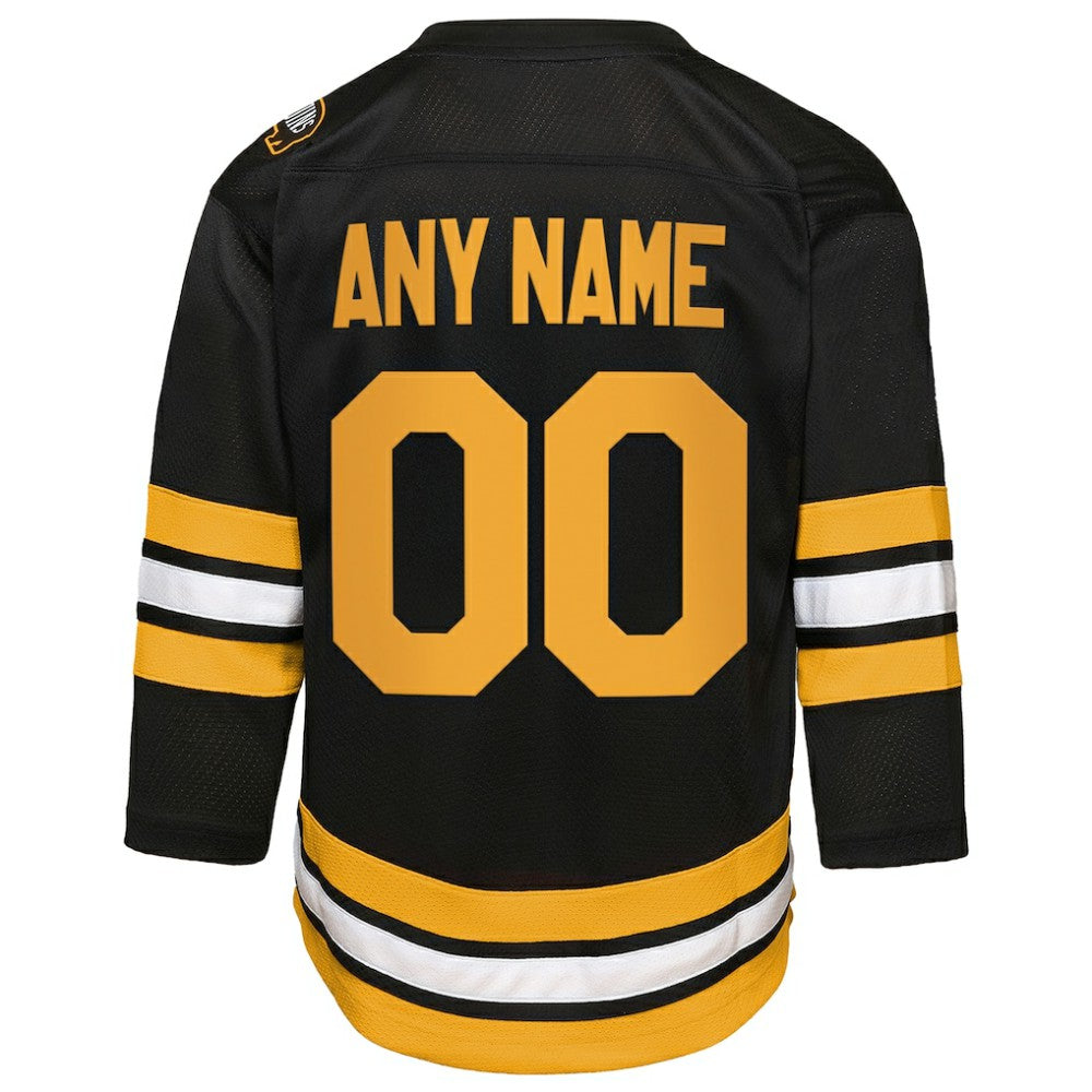 Boston Bruins Youth Home Custom Replica Jersey - Black Jerseys