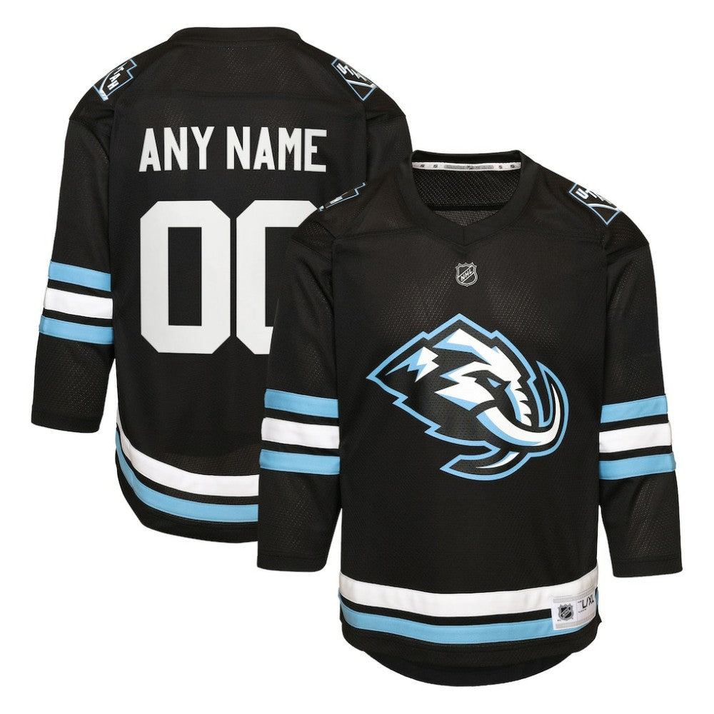 Utah Mammoth Youth Home Replica Custom Jersey - Black Jerseys