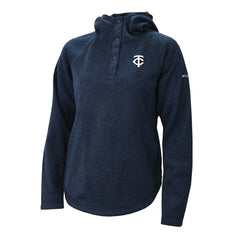 Minnesota Twins Women's Half-Snap Pullover Hoodie Navy