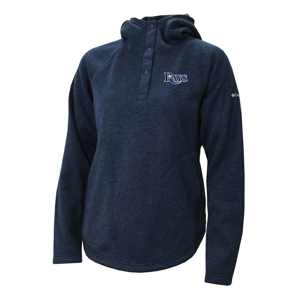 Tampa Bay Rays Women's Half-Snap Pullover Hoodie Navy