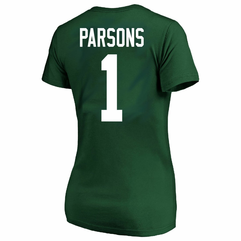 Micah Parsons Green Bay Packers Women's Plus Size Name & Number V-Neck T-Shirt - Green cheap