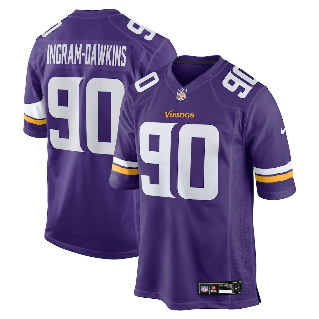 Tyrion Ingram-Dawkins Minnesota Vikings Team Game Jersey - Purple discount