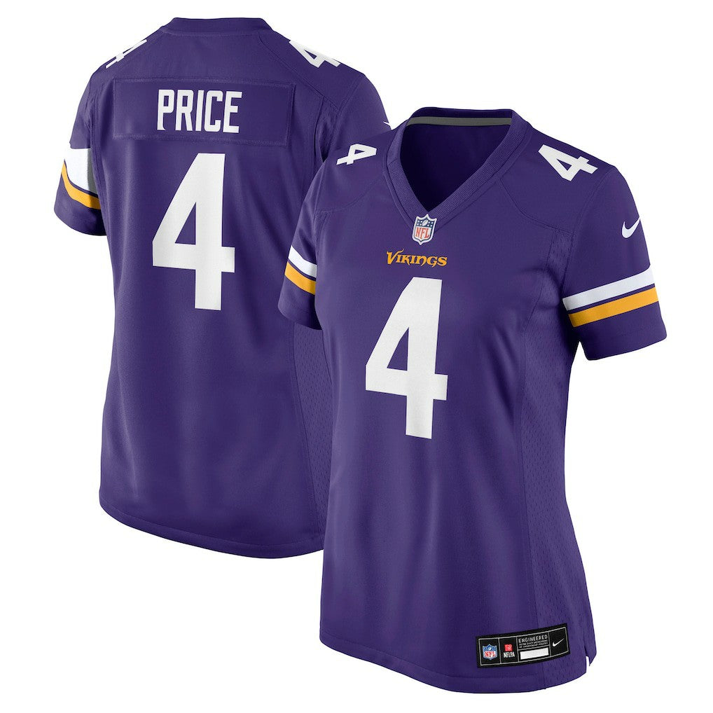 Myles Price Minnesota Vikings Women's Team Game Jersey - Purple cheap