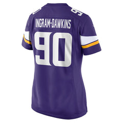 Tyrion Ingram-Dawkins Minnesota Vikings Women's Team Game Jersey - Purple outlet