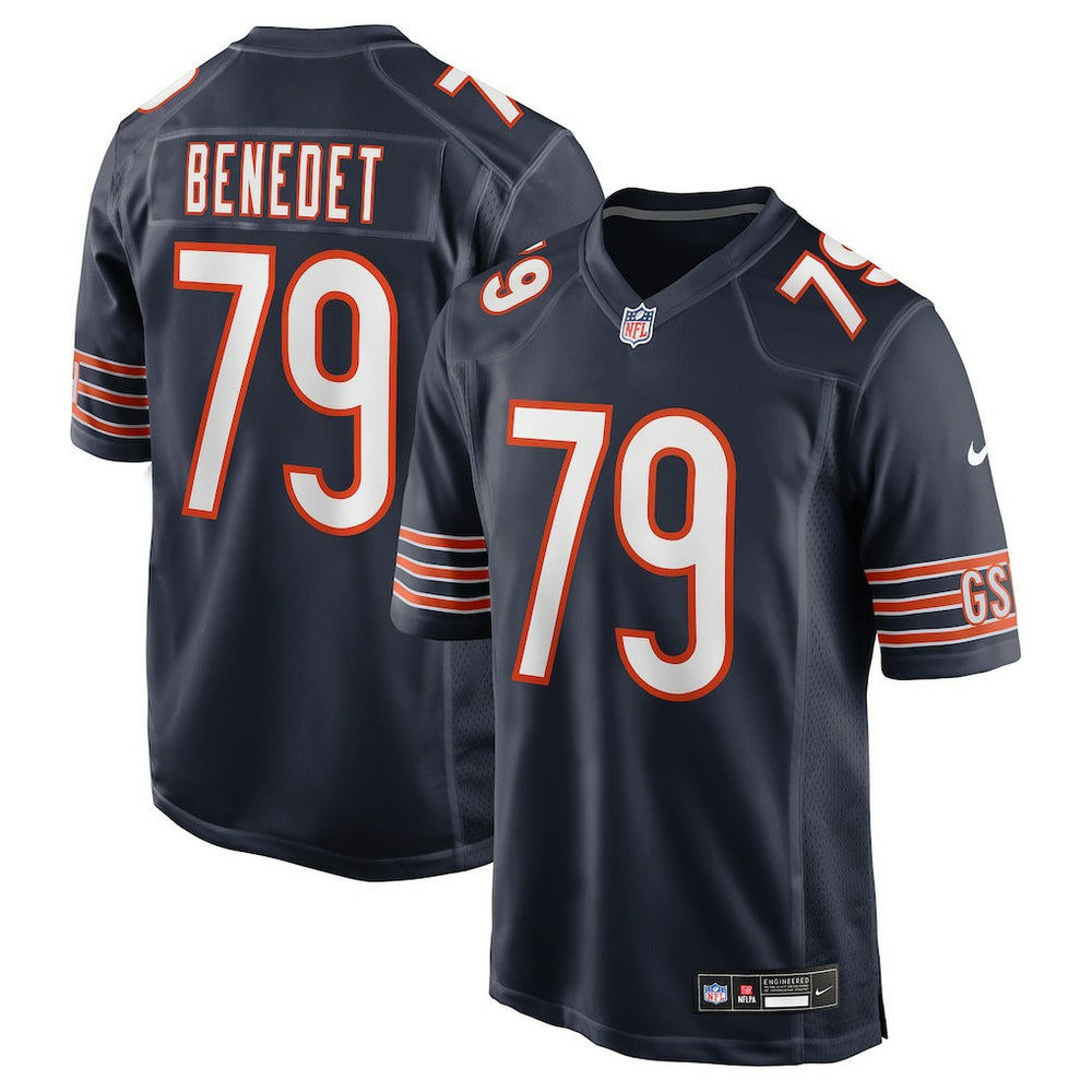 Theo Benedet Chicago Bears Team Game Jersey - Navy sale