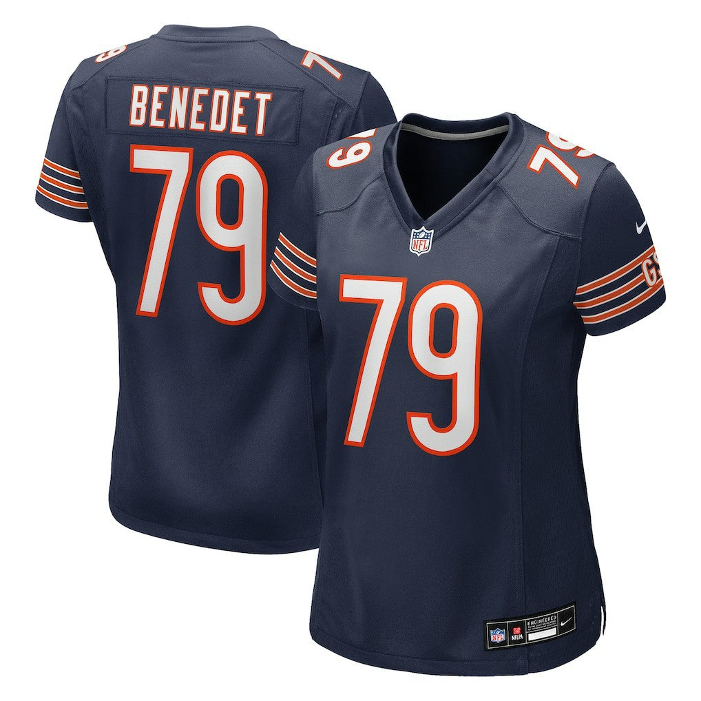 Theo Benedet Chicago Bears Women's Team Game Jersey - Navy for sale