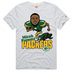 Micah Parsons Green Bay Packers Homage Unisex Caricature Player Graphic Tri-Blend T-Shirt - Ash on sale