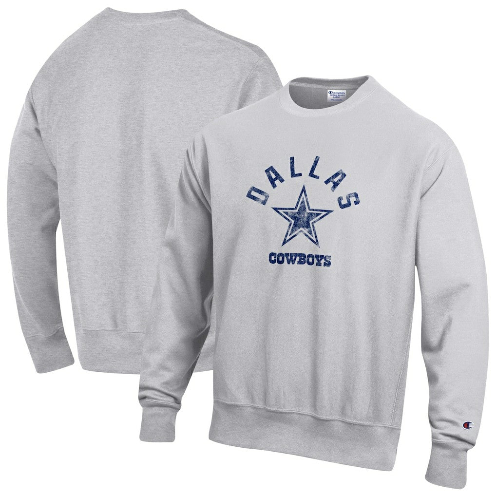 Dallas Cowboys Champion Reverse Weave Fleece Sweatshirt - Heather Gray for sale