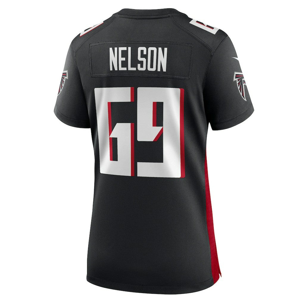 Jack Nelson Atlanta Falcons Women's Team Game Jersey - Black outlet