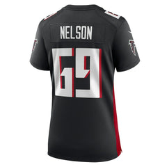 Jack Nelson Atlanta Falcons Women's Team Game Jersey - Black outlet