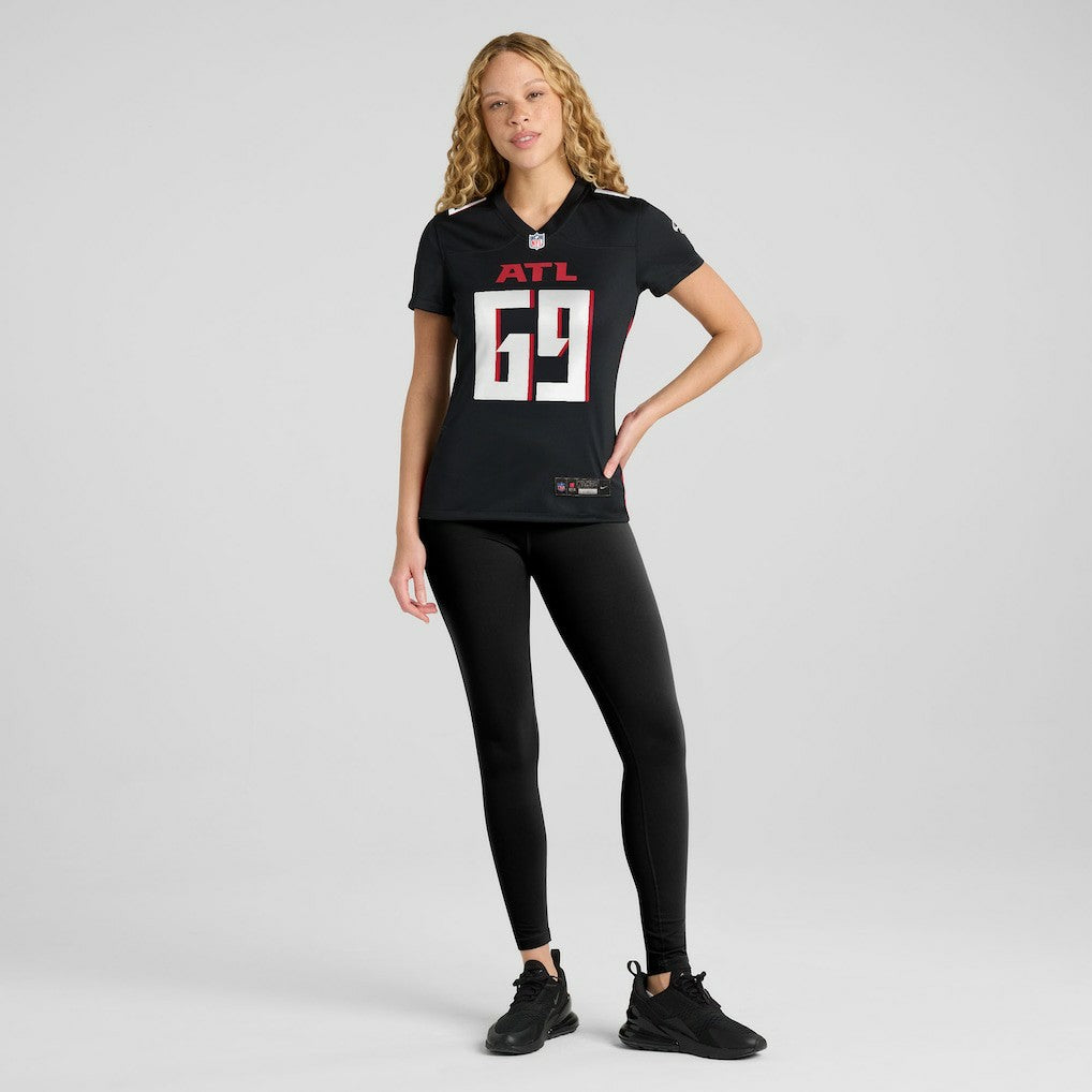 Jack Nelson Atlanta Falcons Women's Team Game Jersey - Black outlet