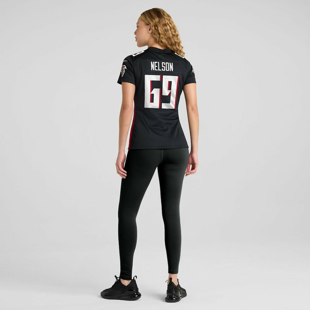 Jack Nelson Atlanta Falcons Women's Team Game Jersey - Black outlet