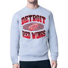 Detroit Red Wings Starter Team Grit Graphic Fleece Pullover Sweatshirt - Gray Sweatshirts