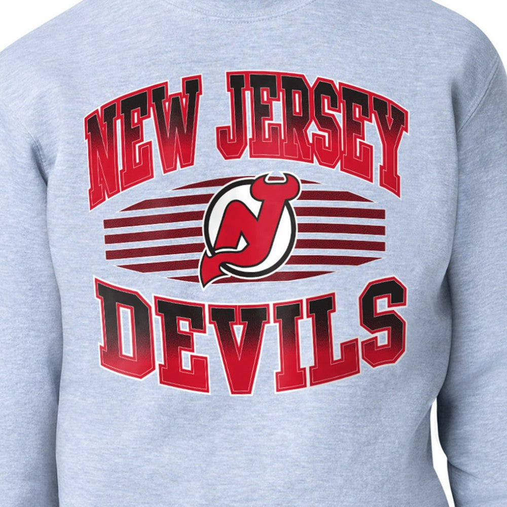 New Jersey Devils Starter Team Grit Graphic Fleece Pullover Sweatshirt - Gray Sweatshirts