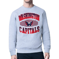 Washington Capitals Starter Team Grit Graphic Fleece Pullover Sweatshirt - Gray Sweatshirts