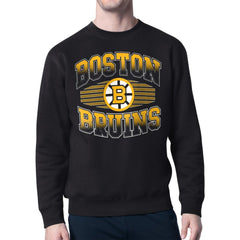 Boston Bruins Starter Team Grit Graphic Fleece Pullover Sweatshirt - Black Sweatshirts