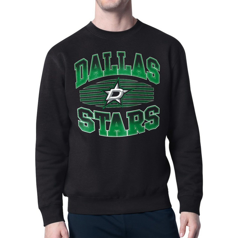 Dallas Stars Starter Team Grit Graphic Fleece Pullover Sweatshirt - Black Sweatshirts