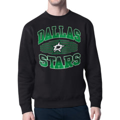 Dallas Stars Starter Team Grit Graphic Fleece Pullover Sweatshirt - Black Sweatshirts