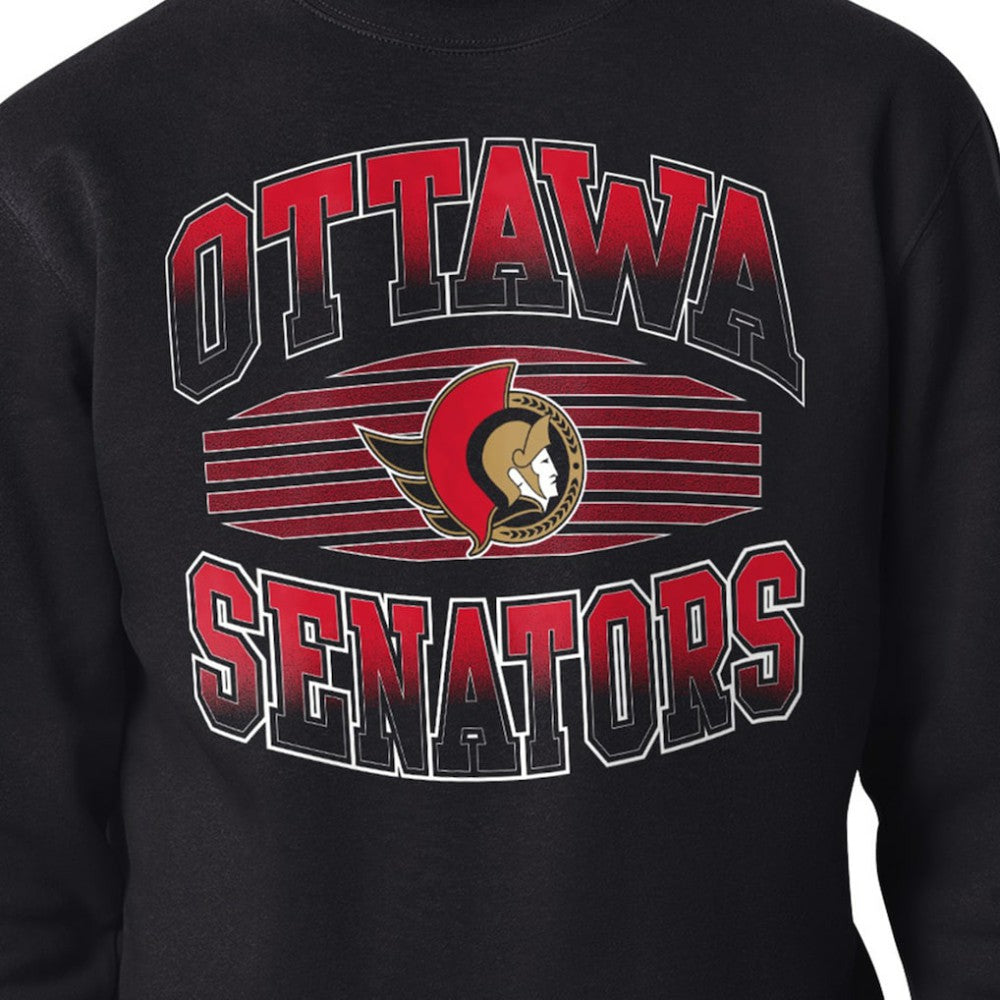 Ottawa Senators Starter Team Grit Graphic Fleece Pullover Sweatshirt - Black Sweatshirts