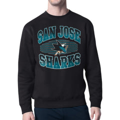 San Jose Sharks Starter Team Grit Graphic Fleece Pullover Sweatshirt - Black Sweatshirts