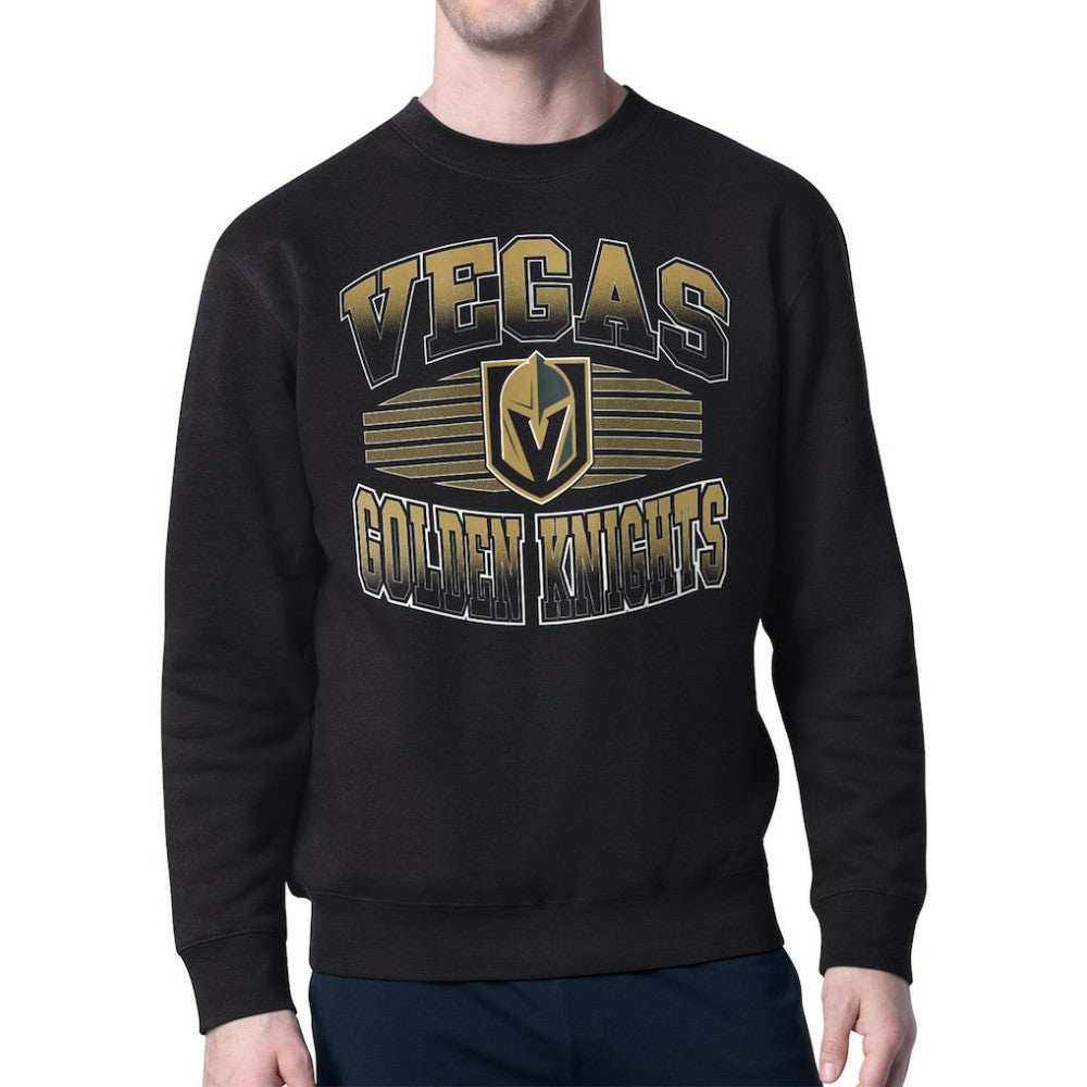 Vegas Golden Knights Starter Team Grit Graphic Fleece Pullover Sweatshirt - Black Sweatshirts