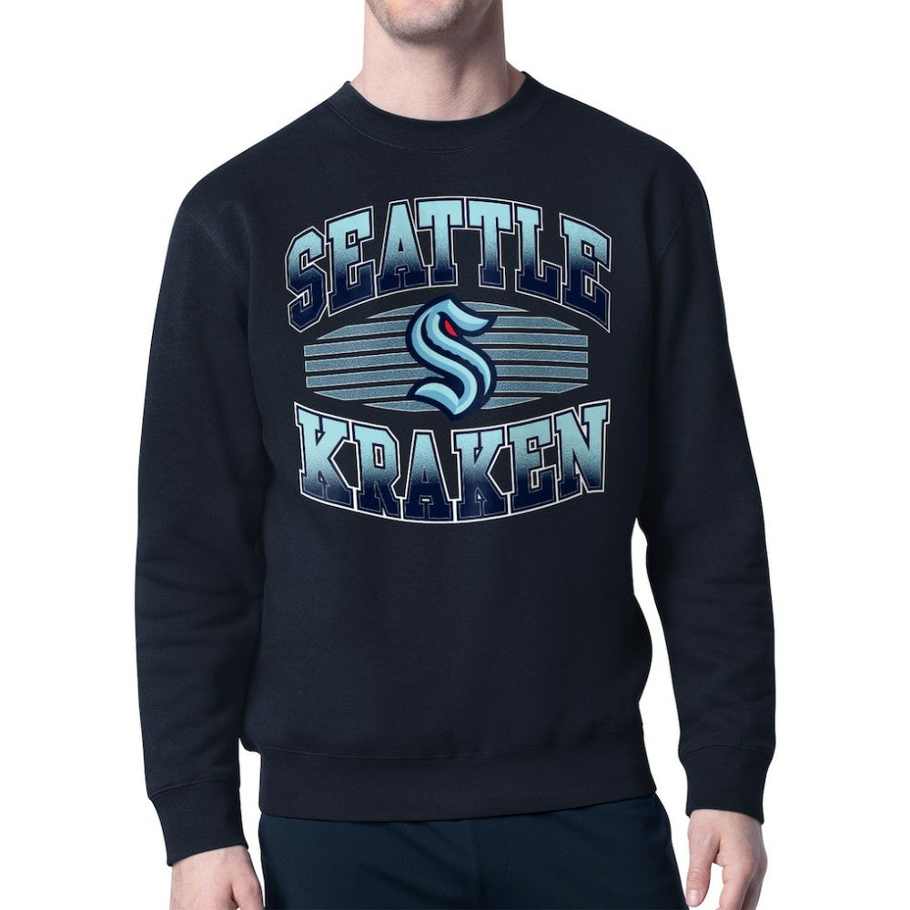 Seattle Kraken Starter Team Grit Graphic Fleece Pullover Sweatshirt - Deep Sea Blue Sweatshirts