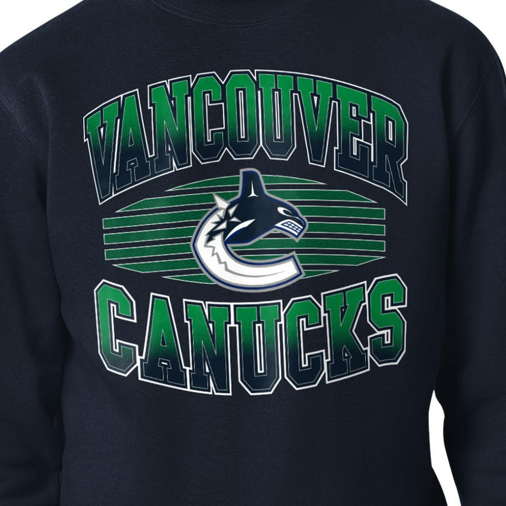 Vancouver Canucks Starter Team Grit Graphic Fleece Pullover Sweatshirt - Navy Sweatshirts