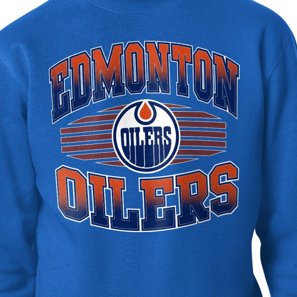 Edmonton Oilers Starter Team Grit Graphic Fleece Pullover Sweatshirt - Royal Sweatshirts