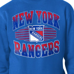 New York Rangers Starter Team Grit Graphic Fleece Pullover Sweatshirt - Blue Sweatshirts