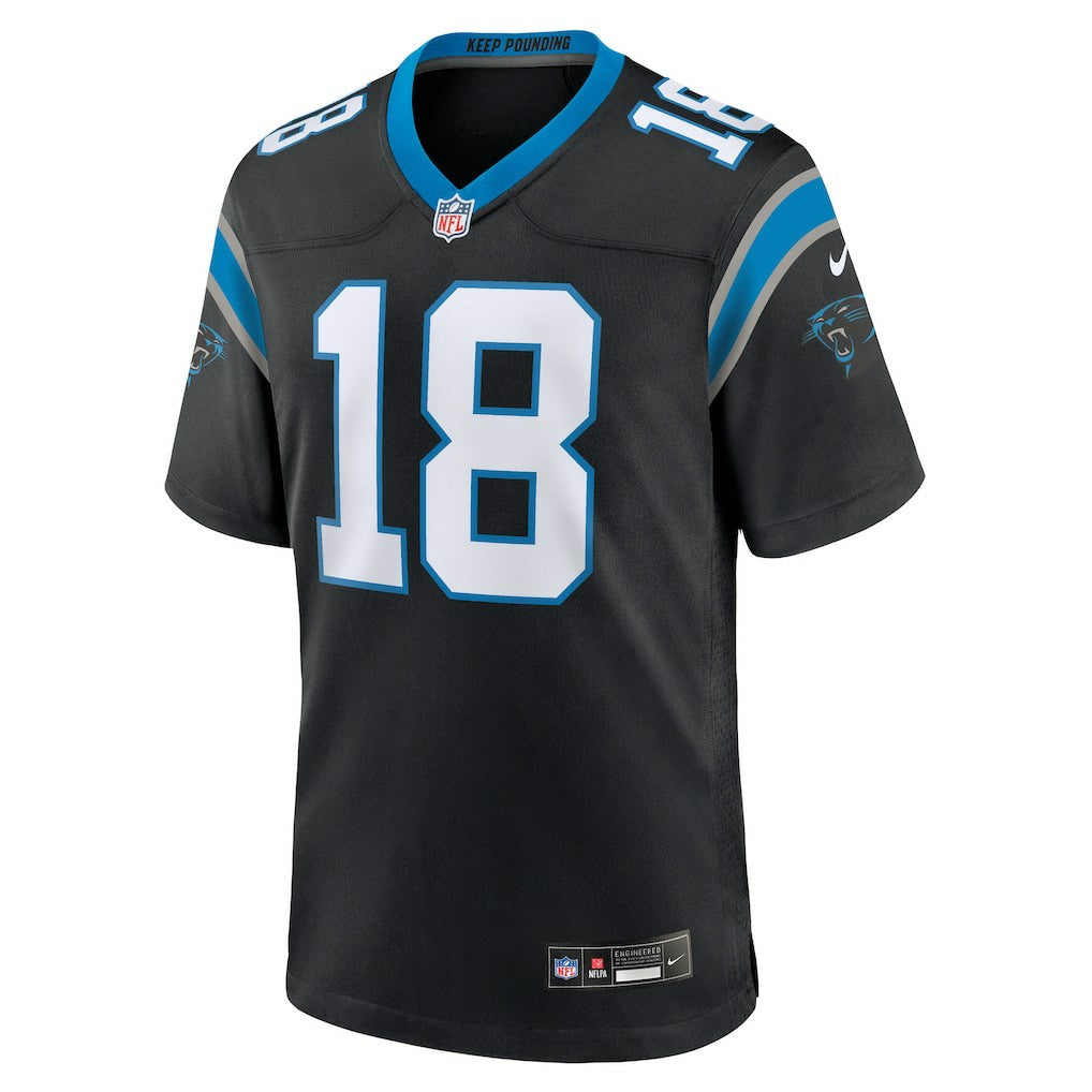 Jalen Coker Carolina Panthers Team Game Jersey - Black cheap