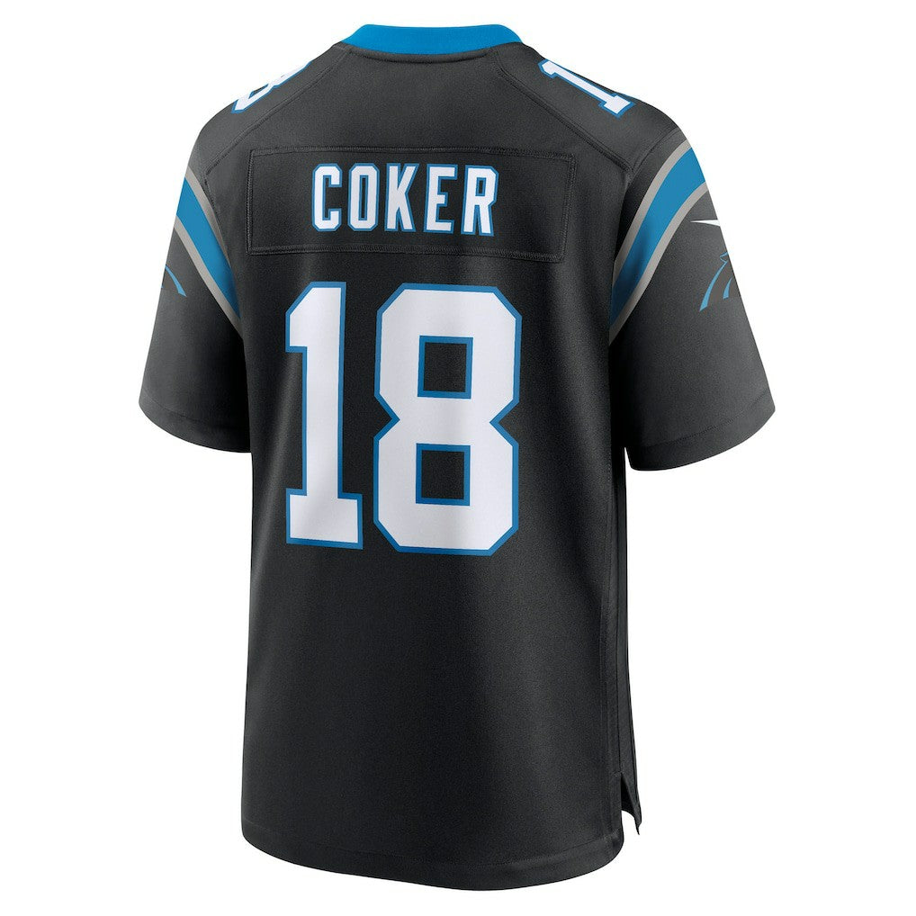 Jalen Coker Carolina Panthers Team Game Jersey - Black cheap