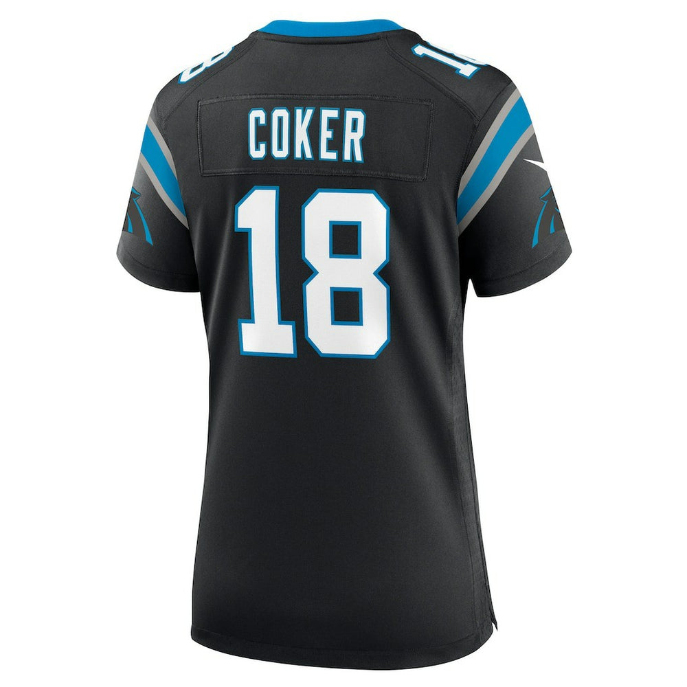 Jalen Coker Carolina Panthers Women's Team Game Jersey - Black sale